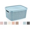 TREND Košík plastový s vrchnákom Ratan 7 l 22,4x27,7x15,1 cm