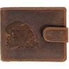 Wild Luxusná pánska peňaženka s prackou Hríby - hnedá Wild Luxusná pánska peňaženka s prackou Hríby - hnedá