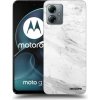 Picasee silikónový čierny obal pre Motorola Moto G14 - White marble Picasee silikónový čierny obal pre Motorola Moto G14 - White marble