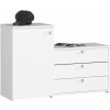 Ak furniture Skrinka na topánky s komodou S16 biely Ak furniture Skrinka na topánky s komodou S16 biely