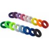 Froté gumička do vlasov, 10 ks mix farieb