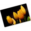Doska na krájanie zo skla Žlté tulipány 80x52 cm Doska na krájanie zo skla Žlté tulipány 80x52 cm