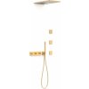 Tres B-System sprchová súprava podomietková s termostatom s dažďovou sprchou zlatá 30725405OM Tres B-System sprchová súprava podomietková s termostatom s dažďovou sprchou zlatá 30725405OM