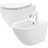 REA - Sada závesnej WC misy CARLO Flat Mini Rimless + závesného Bidetu CARLO Mini KPL-C2760 REA - Sada závesnej WC misy CARLO Flat Mini Rimless + závesného Bidetu CARLO Mini KPL-C2760