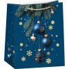 ARGUS Darčeková papierová taška (19 x 23 cm) - Modré vianočné gule 08430466 ARGUS Darčeková papierová taška (19 x 23 cm) - Modré vianočné gule 08430466