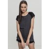Tričko Urban Classics Ladies Contrast Raglan Tee - charcoal/black 4XL Tričko Urban Classics Ladies Contrast Raglan Tee - charcoal/black 4XL