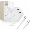 TECH-PROTECT C20W 2-PORT NETWORK CHARGER PD 20W + TYPE-C CABLE WHITE TECH-PROTECT C20W 2-PORT NETWORK CHARGER PD 20W + TYPE-C CABLE WHITE