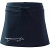 Jazvečík kreslený športová sukne two in one tmavomodrá veľmi tmavá skoro čierna