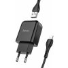 Cestovná nabíjačka HOCO USB + kábel pre Lightning 8pin 2A N2 Vigor čierna Cestovná nabíjačka HOCO USB + kábel pre Lightning 8pin 2A N2 Vigor čierna