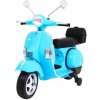 JOKO Elektrický skúter VESPA, penové kolesá, kožené sedadlo, modrý JOKO Elektrický skúter VESPA, penové kolesá, kožené sedadlo, modrý