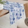 Biante Dekoračný behúň PML-090 Modré jarné kvety na bielom 20x120 cm