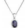 Evolution Group Elegantný strieborný náhrdelník s pravým zafírom 12087.3