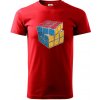 Rubikova kocka kreslená - Klasické pánske tričko vyššej gramáže - 2XL ( Červená ) Rubikova kocka kreslená - Klasické pánske tričko vyššej gramáže - 2XL ( Červená )