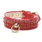 Doggie Fashion obojok Betty s kamínky červený