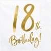 PartyDeco servítky 18 rokov zlaté 33cm PartyDeco servítky 18 rokov zlaté 33cm