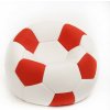 Sedací vak futbalová lopta malá bieločervená EMI Sedací vak futbalová lopta malá bieločervená EMI
