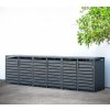 Westmann Kubus 6 kovový box na odpadkové koše 6 x 240 l 396 x 80 x 116 cm antracitová