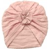 Čiapka / turban bavlnený ružový s kvetom, obv. hlavy 42/44 Čiapka / turban bavlnený ružový s kvetom, obv. hlavy 42/44