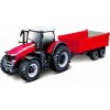 Bburago Bburago 1:50 Farm Traktor Massey FERGUSSON 8740S Tractor with Trailer Bburago Bburago 1:50 Farm Traktor Massey FERGUSSON 8740S Tractor with Trailer