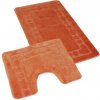 Kvalitex Kúpeľňová a WC predložka 60 × 100, 50 × 60 cm rám terra Kvalitex Kúpeľňová a WC predložka 60 × 100, 50 × 60 cm rám terra