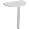 Hobis Doplnkový stôl Gate, 60x75,5x40 cm, biela/kov Hobis Doplnkový stôl Gate, 60x75,5x40 cm, biela/kov