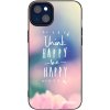 Picasee silikónový čierny obal pre Apple iPhone 14 Plus - Mysli pozitívne! Picasee silikónový čierny obal pre Apple iPhone 14 Plus - Mysli pozitívne!