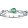 Silvego Strieborný prsteň s pravým Smaragdom a Brilliance Zirconia JJJR1100ER Silvego Strieborný prsteň s pravým Smaragdom a Brilliance Zirconia JJJR1100ER