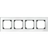 Rámček 4-násobný sklo biela briliantová Merten ElegG (Schneider) Rámček 4-násobný sklo biela briliantová Merten ElegG (Schneider)