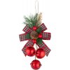 Dekorácia MagicHome závesná, červená, 15 cm