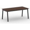 Rokovací kancelársky stôl PRIMO BASIC, 180x90 cm, čierna podnož, orech Rokovací kancelársky stôl PRIMO BASIC, 180x90 cm, čierna podnož, orech