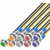 5 ks LED kovový indikátor, signálna lampa vodotesná V Auto príslušenstvo 12 mm 5 ks LED kovový indikátor, signálna lampa vodotesná V Auto príslušenstvo 12 mm