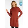 Litex dámske mikinové šaty 7F125 hnedočervená