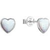 Evolution Group strieborné náušnice so syntetickým opálom biele srdce 11337.1 Evolution Group strieborné náušnice so syntetickým opálom biele srdce 11337.1