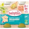 Babybio Bio rizoto s pórkem, máslovou dýní a lososem 2 x 200 g Babybio Bio rizoto s pórkem, máslovou dýní a lososem 2 x 200 g