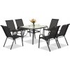 Modena čierny záhradný nábytok pre 6 osôb so štvorcovým stolom Garden Point Modena čierny záhradný nábytok pre 6 osôb so štvorcovým stolom Garden Point