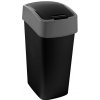 Curver PACIFIC FLIP BIN 25 l čierno/šedý Curver PACIFIC FLIP BIN 25 l čierno/šedý