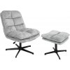 Textilomanie Relaxačné otočné kreslo KATANIA s podnožkou, svetlosivé PERFECT HARMONY 82 Textilomanie Relaxačné otočné kreslo KATANIA s podnožkou, svetlosivé PERFECT HARMONY 82