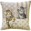 Vankúš s dvoma vyšívanými mačkami (obliečka) Vankúš s dvoma vyšívanými mačkami (obliečka)