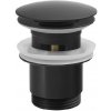 Sapho Odtokové zátky - Uzatvárateľný umývadlový výpust, ClickClack, veľká zátka, čierna CV1007B Sapho Odtokové zátky - Uzatvárateľný umývadlový výpust, ClickClack, veľká zátka, čierna CV1007B