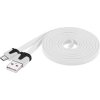 PremiumCord PremiumCord Kabel micro USB 2.0, A-B 2m, plochý PVC kabel, bílý