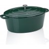 KELA Pekáč litinový s poklicí Calido oválný smaragdově zelená 36x29x15cm 9,3l KL-12903 KELA Pekáč litinový s poklicí Calido oválný smaragdově zelená 36x29x15cm 9,3l KL-12903