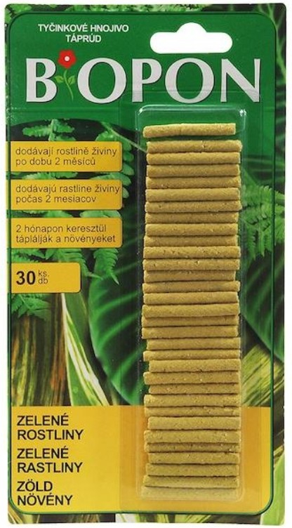 BoPon Tyčinkové hnojivo pre zelené rastliny 30 ks