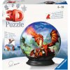 RAVENSBURGER 3D Puzzleball Mystický drak 73 dílků RAVENSBURGER 3D Puzzleball Mystický drak 73 dílků