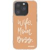 Picasee silikonový průhledný obal pro Apple iPhone 15 Pro - Boss Mama Picasee silikonový průhledný obal pro Apple iPhone 15 Pro - Boss Mama