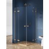 New Trendy Avexa Gold Brushed sprchovací kút 100x100 cm obdĺžniková zlatá brúsené/priehľadné sklo EXK-1786 New Trendy Avexa Gold Brushed sprchovací kút 100x100 cm obdĺžniková zlatá brúsené/priehľadné sklo EXK-1786