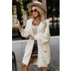 Numoco basic Numoco Módny oversized kardigan s ozdobnou brošňou a praktickými vreckami - béžový 628-1 Farba: Béžová, Veľkosť: UNI Numoco basic Numoco Módny oversized kardigan s ozdobnou brošňou a praktickými vreckami - béžový 628-1 Farba: Béžová, Veľkosť: UNI