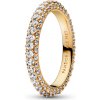 PANDORA pozlátený Nadčasový pavé prsteň 162627C01 PANDORA pozlátený Nadčasový pavé prsteň 162627C01