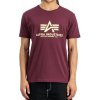 Alpha Industries Basic T-Shirt BL dark cherry tričko pánske Farba: bordová, Veľkosť: M Alpha Industries Basic T-Shirt BL dark cherry tričko pánske Farba: bordová, Veľkosť: M