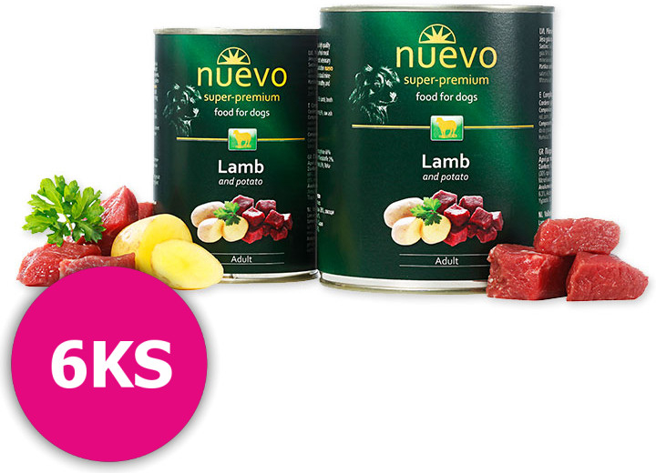 NUEVO dog Adult Lamb & Potato 6 x 400 g