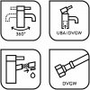 baliv kuchyňská baterie KI-1300 vzhled černé žuly baliv kuchyňská baterie KI-1300 vzhled černé žuly